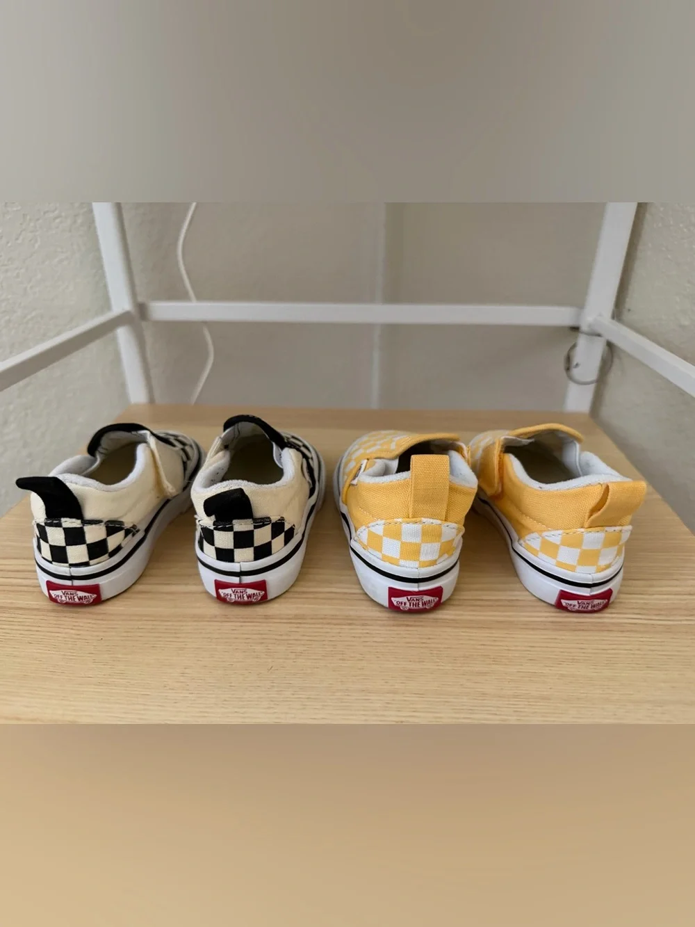 Vans Slip-On Checkered Shoe Bundle Size 3.5C- Black and Yellow